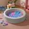 Kids Round Ball Pit with 200 Ocean Balls PU Leather, 41.5” Diameter, 25D Sponge Cushion